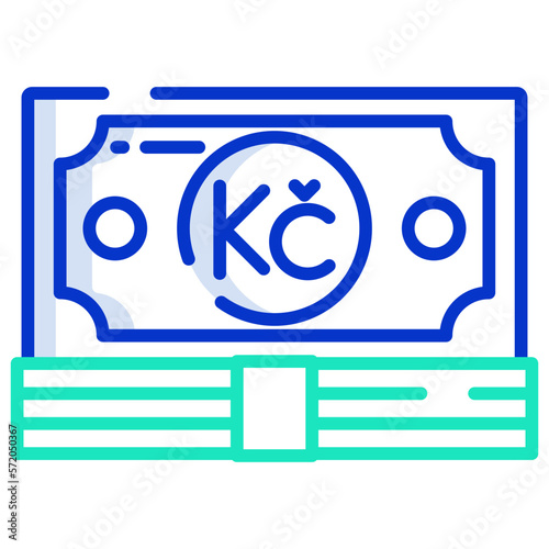 Czech Koruna Currency icon
