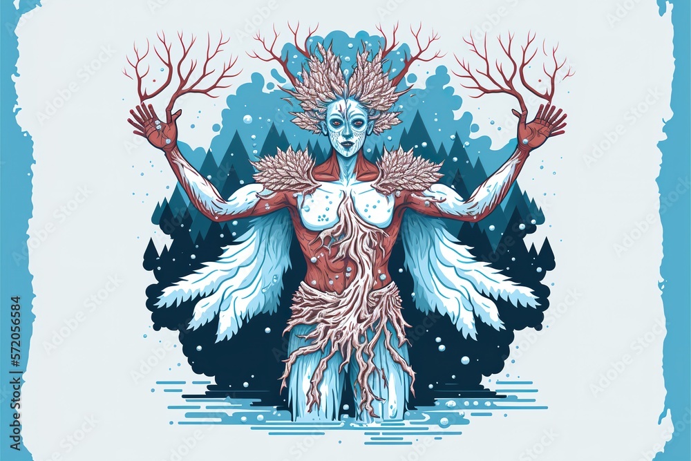 Fototapeta premium Nature elemental interpretation created with Generative AI 