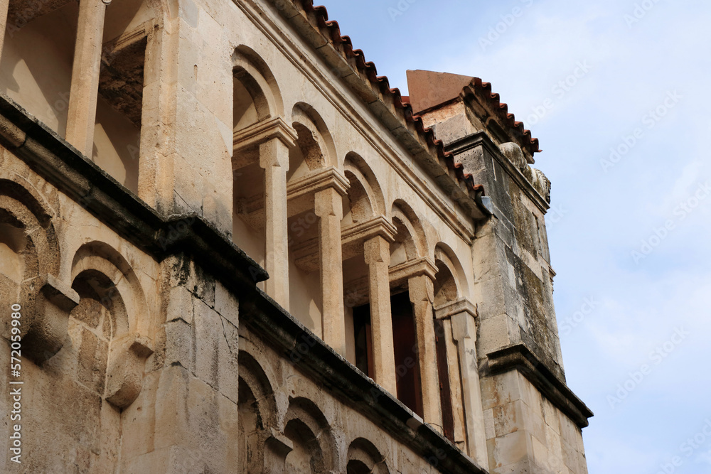 details of an ancient church in Zadar, Croatia