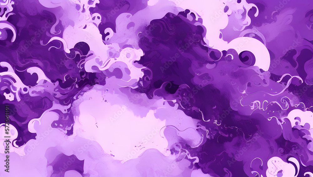 Royal purple cloudy abstract illustration | AI Generated