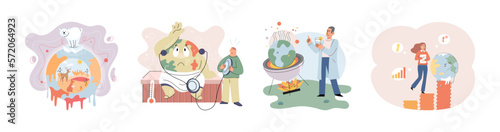 Climate change concept. Global warming metaphor. Nature environment danger, energy business industr, climate change saving planet, air pollution. Temperature rising animal extinction. Environment Day