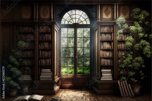 Greenhouse library created with Generative AI  © Soulmate