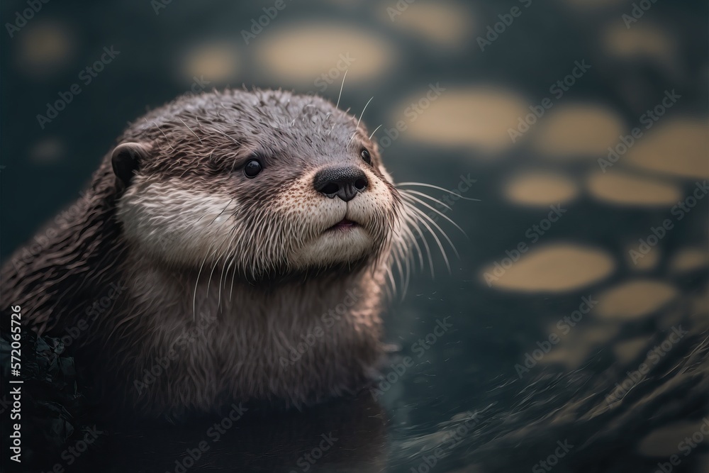Cute otter. Generative AI Cute otter. Generative AI