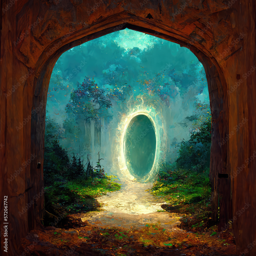 Obraz premium A book is a portal to magical realms, Generative AI