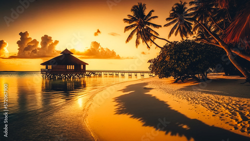 Maldives Islands Ocean Tropical Beach shot © v.senkiv