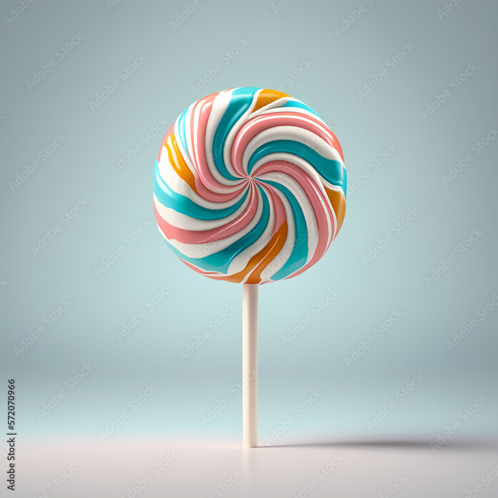 lollipop isolated on white - Created with Generative AI technology. lollipop isolated on white - Created with Generative AI technology.