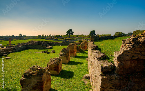 Remains of the ancient city of Paestum dating from about 550 to 450 BC. photo