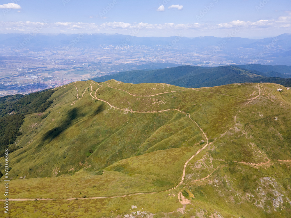 Fototapeta premium Amazing Aerial view of Belasitsa Mountain, Blagoevgrad Region, Bulgaria