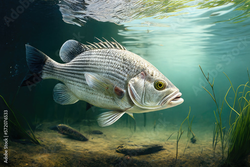 White Bass created with Generative AI Technology, ai, generative