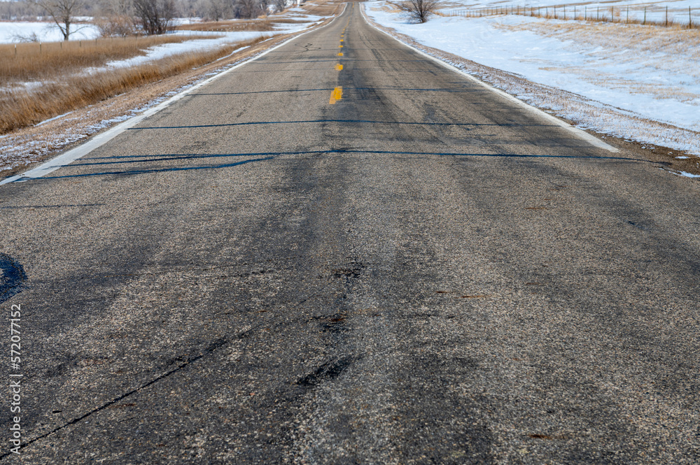 Naklejka premium road in winter