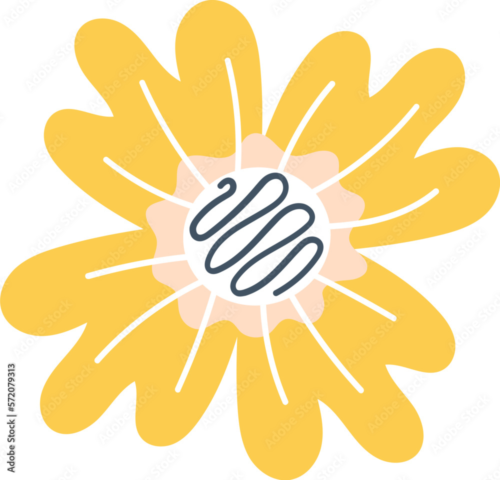 Obraz premium Bright spring flower illustration