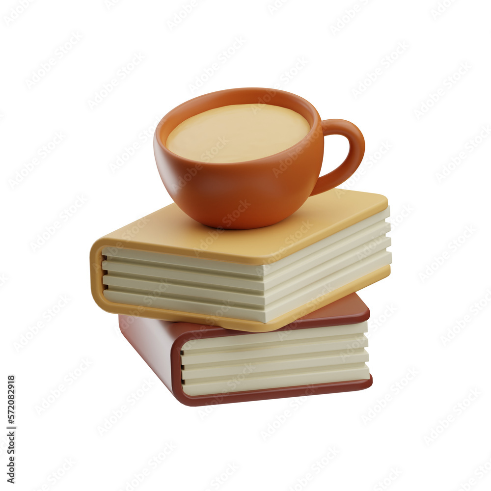 coffee object book illustration 3d coffee object book illustration 3d