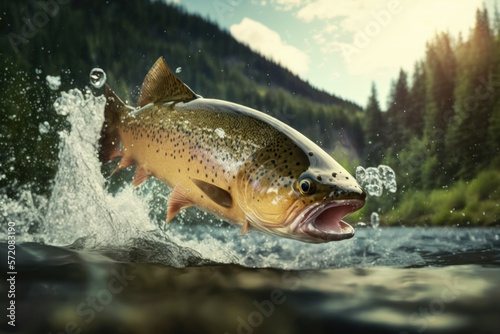 Trout created with Generative AI Technology, ai, generative