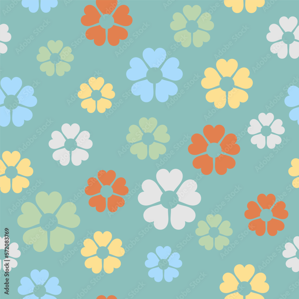 Groovy 60s seamless pattern. Retro colorful fashion print. Vintage 70s textile design. Geometric floral vector illustration Groovy 60s seamless pattern. Retro colorful fashion print. Vintage 70s textile design. Geometric floral vector illustration
