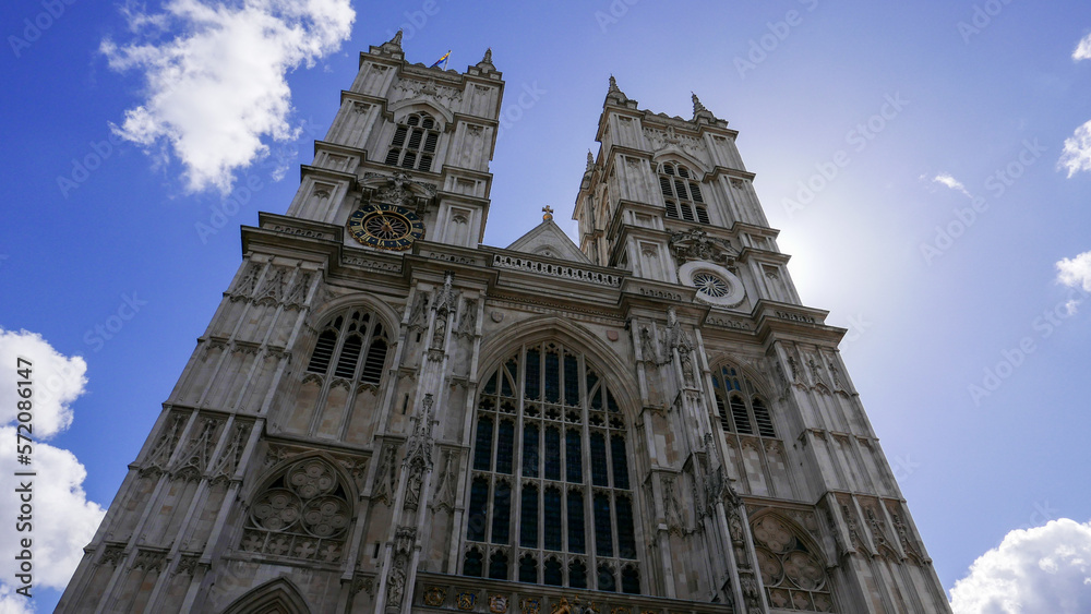 View of the Westminster Abbey in London, United Kingdom