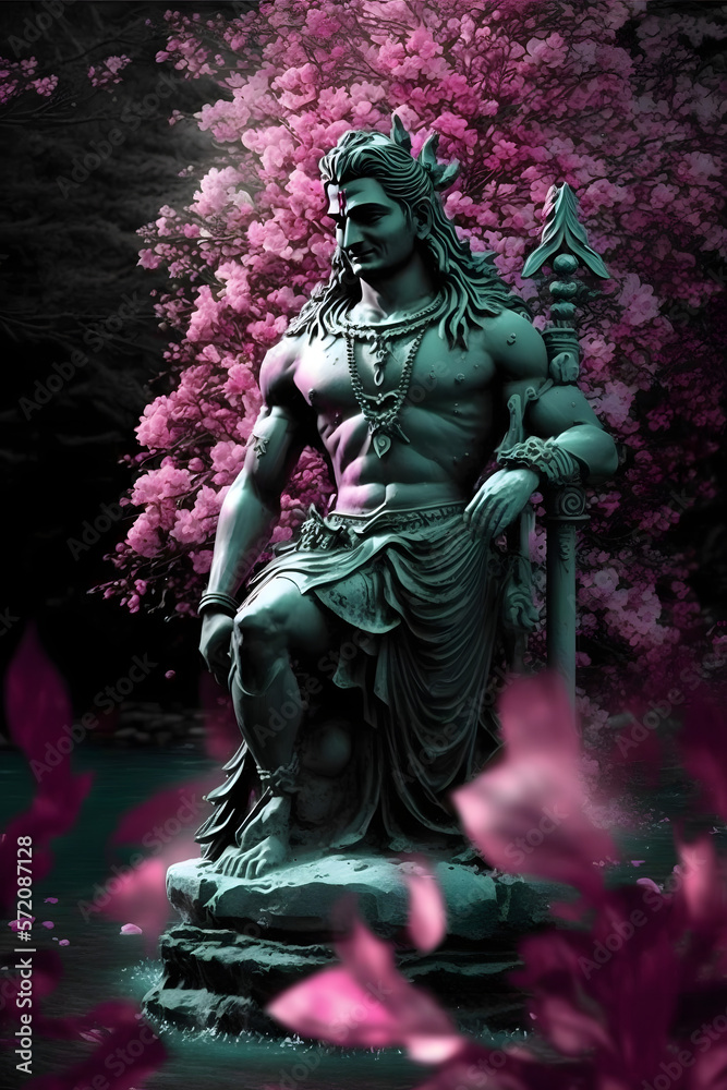 Low Angle View Of Shiva Statue At Temple Low Angle View Of Shiva Statue At Temple