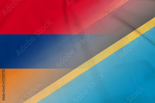 Armenia and Tanzania political flag international contract TZA ARM