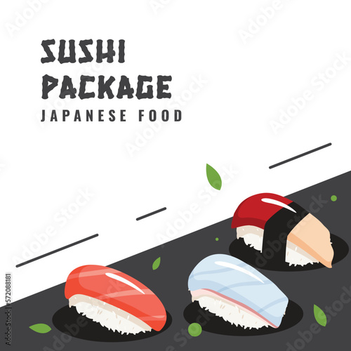 Japanese Traditional Food Sushi Package