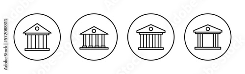 Bank icon vector for web and mobile app. Bank sign and symbol, museum, university