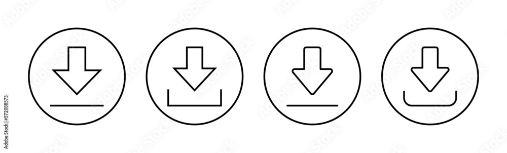 Download icon vector for web and mobile app. Download sign and symbol Download icon vector for web and mobile app. Download sign and symbol