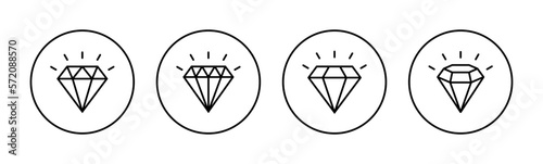Diamond icon vector for web and mobile app. diamond gems sign and symbol