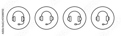 Headphone icon vector for web and mobile app. headphone sign and symbol