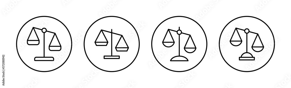 Scales icon vector for web and mobile app. Law scale icon. Justice sign and symbol Scales icon vector for web and mobile app. Law scale icon. Justice sign and symbol