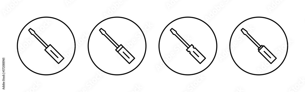 Screwdriver icon vector for web and mobile app. tools sign and symbol Screwdriver icon vector for web and mobile app. tools sign and symbol