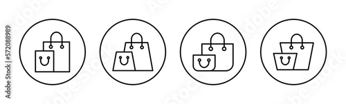 Shopping bag icon vector for web and mobile app. shopping sign and symbol