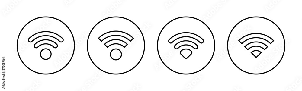 Wifi icon vector for web and mobile app. signal sign and symbol. Wireless icon Wifi icon vector for web and mobile app. signal sign and symbol. Wireless icon