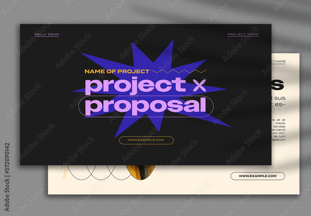 Bold Playful Pitch Deck Stock Template | Adobe Stock