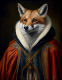 Royal Portrait of a Fox Dressed as a British King | Generative AI