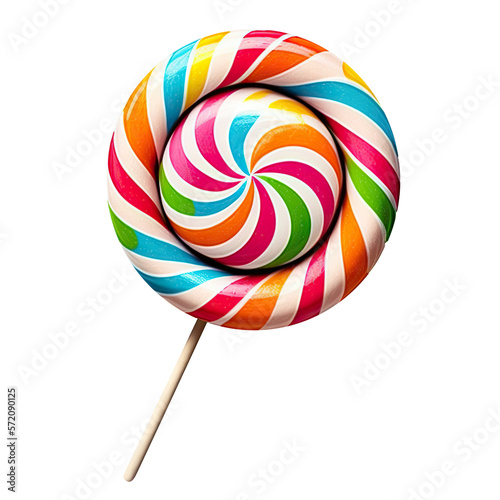 Obraz na płótnie Delicious lollipop cut out. Based on Generative AI