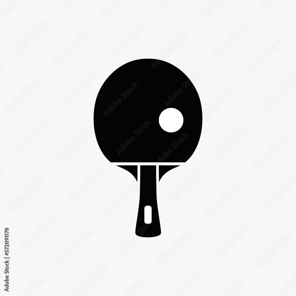 Hand drawn of Rackets for playing table tennis.flat style, Illustration on white background Hand drawn of Rackets for playing table tennis.flat style, Illustration on white background