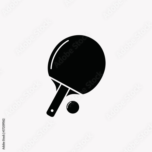 Hand drawn of Rackets for playing table tennis.flat style,  Illustration on white background