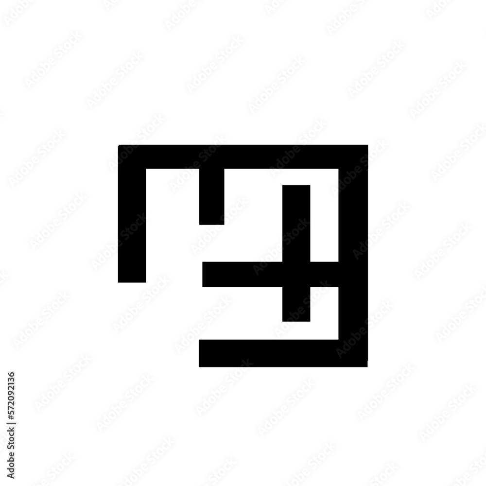 abstract logo design with a box shape abstract logo design with a box shape