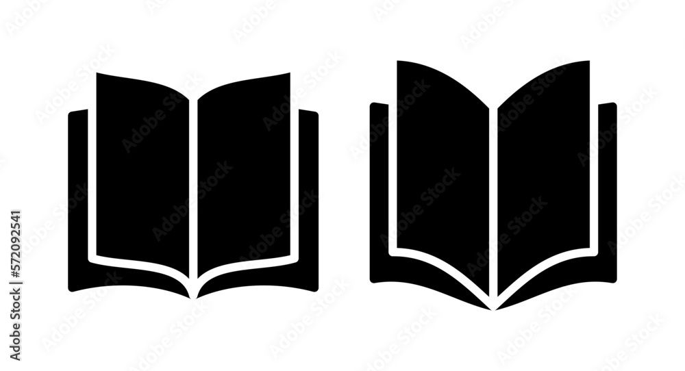 Book icon vector illustration. open book sign and symbol. ebook icon Book icon vector illustration. open book sign and symbol. ebook icon