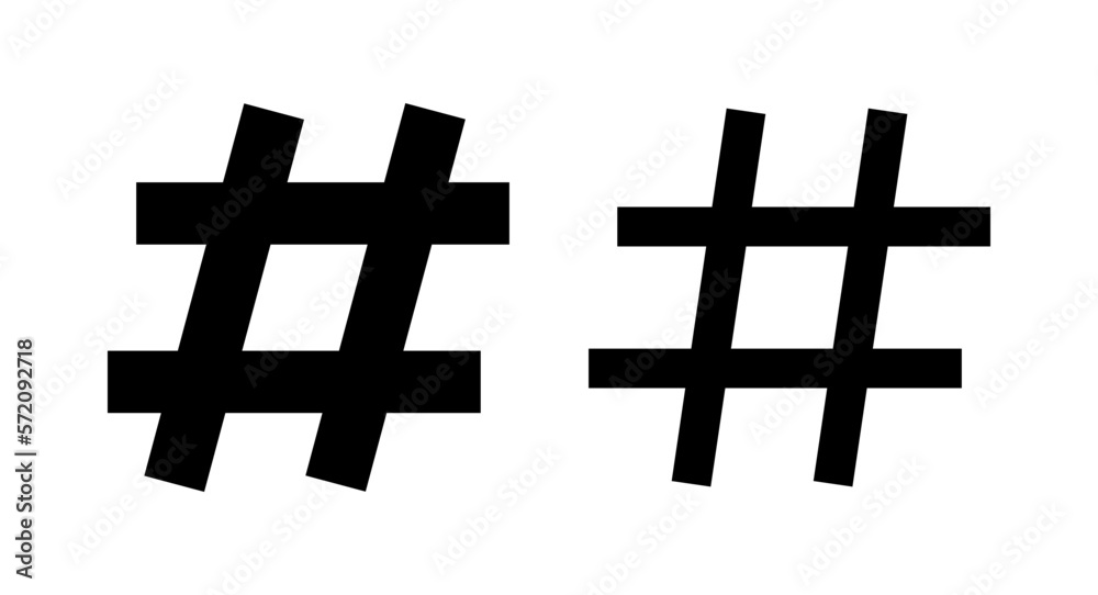 Obraz premium Hashtag icon vector illustration. hashtag sign and symbol