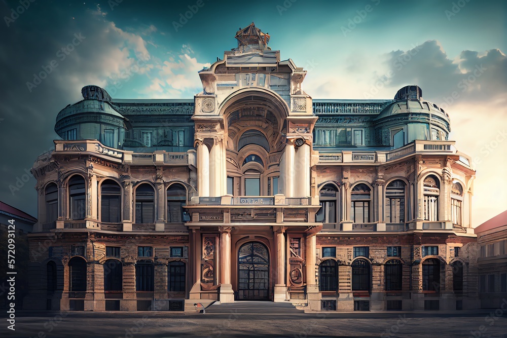 Obraz premium Grand building. Generative AI