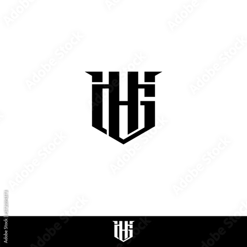 Abstract H and G initials vector logo design, icon for business, monogram, template, simple, minimalist, elegant