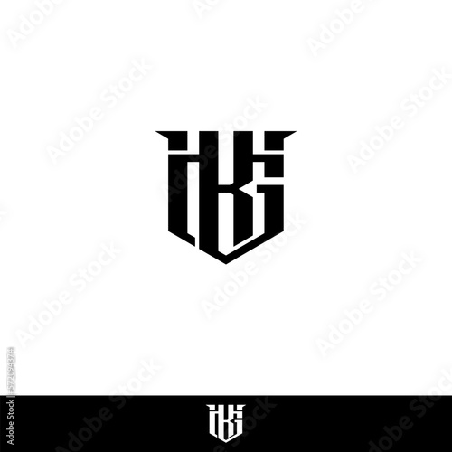 Abstract K and G initials vector logo design, icon for business, monogram, template, simple, minimalist, elegant