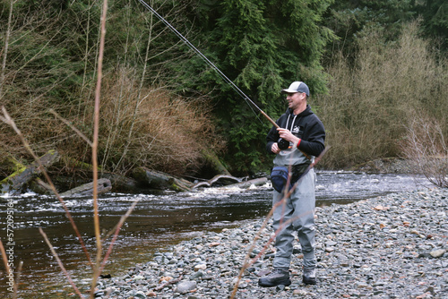 river fishing on Vancouver Island photo