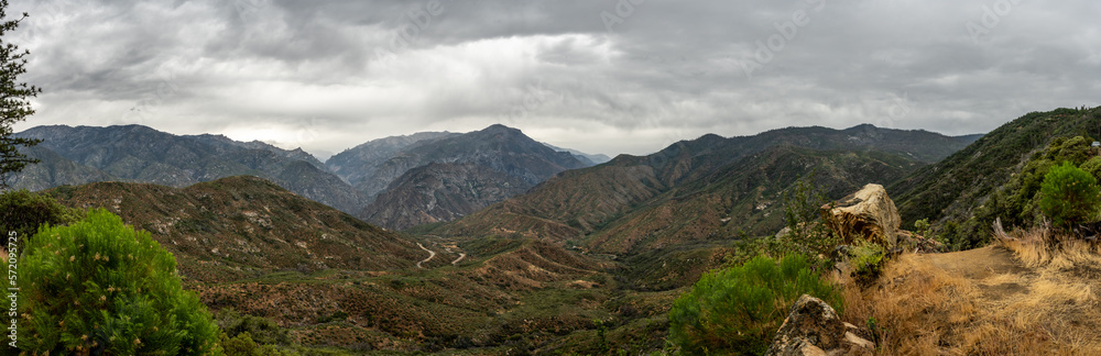 Wide View Of The Road Into Kings Canyon From Above