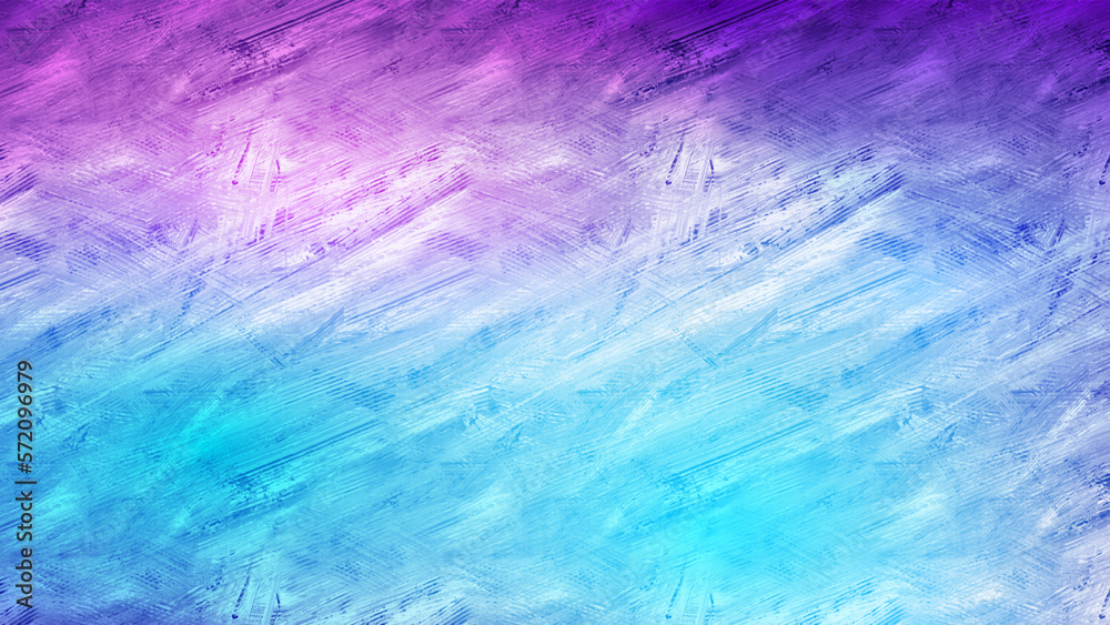 水彩や油彩のグラデーション背景 青と紫のネオンカラー