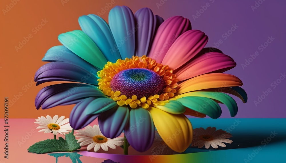 pretty pictures of rainbow flowers