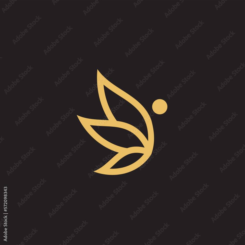 cannabis abstract minimalist gold line logo of a cannabis leaf for your brand. cannabis abstract minimalist gold line logo of a cannabis leaf for your brand.