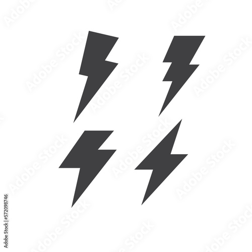 thunderbolt icon vector element design template