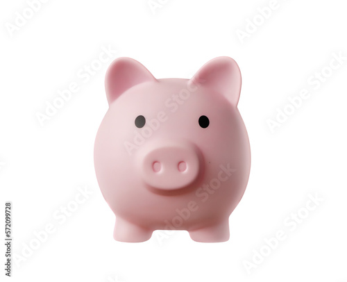 pink piggy bank with transparent background png easy modification - saving concept
