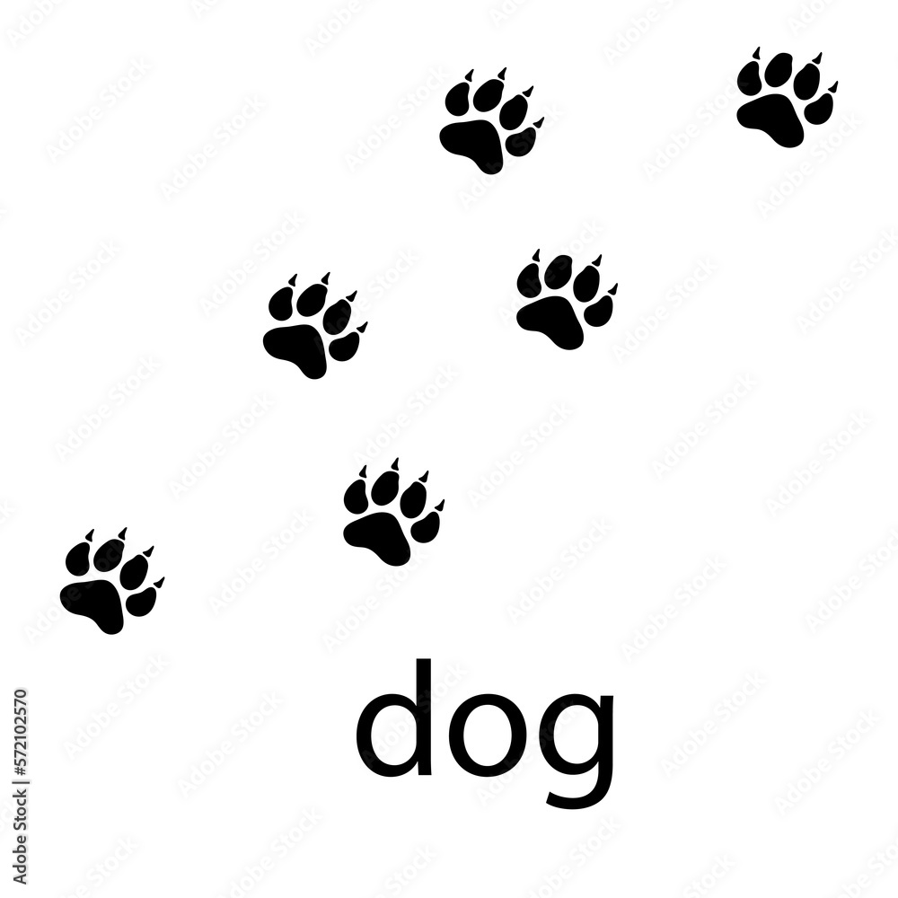 Fototapeta premium Dog Paw Logo design vector illustration design template 