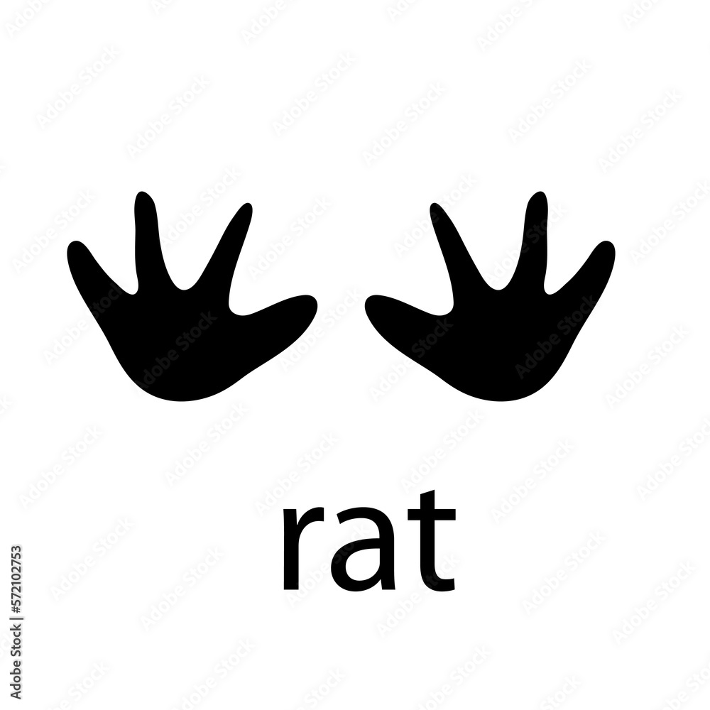 Obraz premium Rat Paw Logo design vector illustration design template.eps